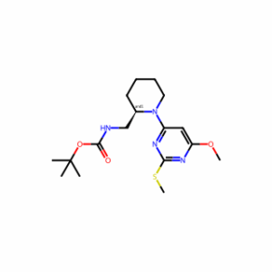 tert-Butyl ((1-(6-methoxy-2-(methylthio)pyrimidin-4-yl)piperidin-2-yl)methyl)carbamate