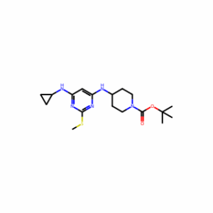 tert-Butyl 4-((6-(cyclopropylamino)-2-(methylthio)pyrimidin-4-yl)amino)piperidine-1-carboxylate
