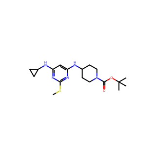 tert-Butyl 4-((6-(cyclopropylamino)-2-(methylthio)pyrimidin-4-yl)amino)piperidine-1-carboxylate