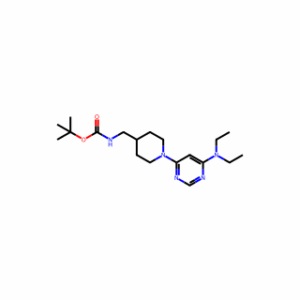 tert-Butyl ((1-(6-(diethylamino)pyrimidin-4-yl)piperidin-4-yl)methyl)carbamate