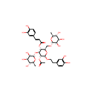 (2R,3R,4S,5R,6R)-5-Acetoxy-6-(3,4-dihydroxyphenethoxy)-4-(((2S,3R,4R,5R,6S)-3,4,5-trihydroxy-6-methyltetrahydro-2H-pyran-2-yl)oxy)-2-((((2R,3R,4R,5R,6S)-3,4,5-trihydroxy-6-methyltetrahydro-2H-pyran-2-yl)oxy)methyl)tetrahydro-2H-pyran-3-yl (E)-3-(3,4-dihyd