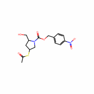 (2S,4S)-4-(Acetylthio)-2-(hydroxymethyl)-1-pyrrolidinecarboxylic acid (4-nitrophenyl)methyl ester