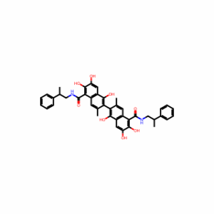 (1R)-1,1′,6,6′,7,7′-Hexahydroxy-3,3′-dimethyl-N5,N5′-bis((2R)-2-phenylpropyl)-[2,2′-binaphthalene]-5,5′-dicarboxamide