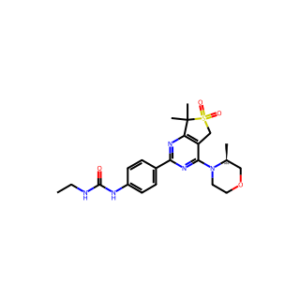 (S)-1-(4-(7,7-Dimethyl-4-(3-methylmorpholino)-6,6-dioxido-5,7-dihydrothieno[3,4-d]pyrimidin-2-yl)phenyl)-3-ethylurea