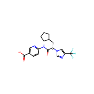 (S)-6-(3-Cyclopentyl-2-(4-(trifluoromethyl)-1H-imidazol-1-yl)propanamido)nicotinic acid