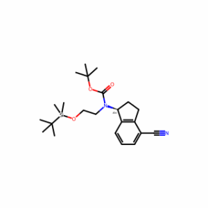 tert-butyl N-[2-[tert-butyl(dimethyl)silyl]oxyethyl]-N-[(1S)-4-cyanoindan-1-yl]carbamate