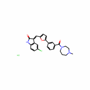 (E)-5-Chloro-3-((5-(3-(4-methyl-1,4-diazepane-1-carbonyl)phenyl)furan-2-yl)methylene)indolin-2-one hydrochloride