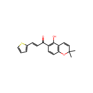 (E)-1-(5-Hydroxy-2,2-dimethyl-2H-chromen-6-yl)-3-(thiophen-2-yl)prop-2-en-1-one