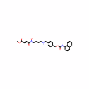 (E)-methyl 4-(N-hydroxy-4-(4-((naphthalen-1-yl-carbamoyloxy)methyl)benzylamino)butylamino)-4-oxobut-2-enoate