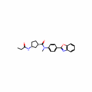 (1R,3S)-N-[4-(1,3-benzoxazol-2-yl)phenyl]-N-methyl-3-propanamidocyclopentane-1-carboxamide