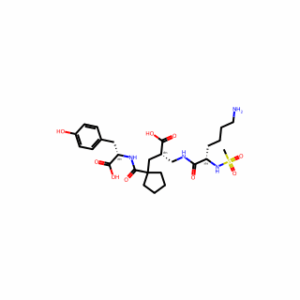 (2S)-3-[(2S)-6-amino-2-methanesulfonamidohexanamido]-2-[(1-{[(1S)-1-carboxy-2-(4-hydroxyphenyl)ethyl]carbamoyl}cyclopentyl)methyl]propanoic acid