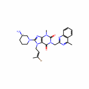 (R,E)-8-(3-aminopiperidin-1-yl)-7-(3-bromobut-2-en-1-yl)-3-methyl-1-((4-methylquinazolin-2-yl)methyl)-1H-purine-2,6(3H,7H)-dione