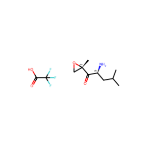 (S)-2-amino-4-methyl-1-((S)-2-methyloxiran-2-yl)pentan-1-one 2,2,2-trifluoroacetate