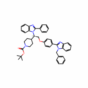 tert-Butyl 4-(2-(4-(1-benzyl-1H-benzo[d]imidazol-2-yl)phenoxy)-1-(2-phenyl-1H-benzo[d]imidazol-1-yl)ethyl)piperidine-1-carboxylate