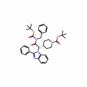 tert-Butyl 4-(2-(benzyl(tert-butoxycarbonyl)amino)-2-oxo-1-(2-phenyl-1H-benzo[d]imidazol-1-yl)ethyl)piperidine-1-carboxylate