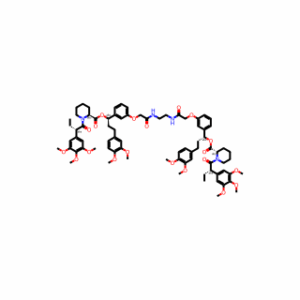 (1R,1′R)-((((Ethane-1,2-diylbis(azanediyl))bis(2-oxoethane-2,1-diyl))bis(oxy))bis(3,1-phenylene))bis(3-(3,4-dimethoxyphenyl)propane-1,1-diyl) (2S,2′S)-bis(1-((S)-2-(3,4,5-trimethoxyphenyl)butanoyl)piperidine-2-carboxylate)