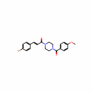 (2E)-3-(4-Bromophenyl)-1-[4-(4-methoxybenzoyl)-1-piperazinyl]-2-propen-1-one