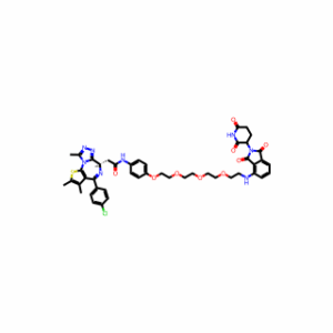 (6S)-4-(4-Chlorophenyl)-N-[4-[2-[2-[2-[2-[[2-(2,6-dioxo-3-piperidinyl)-2,3-dihydro-1,3-dioxo-1H-isoindol-4-yl]amino]ethoxy]ethoxy]ethoxy]ethoxy]phenyl]-2,3,9-trimethyl-6H-thieno[3,2-f][1,2,4]triazolo[4,3-a][1,4]diazepine-6-acetamide