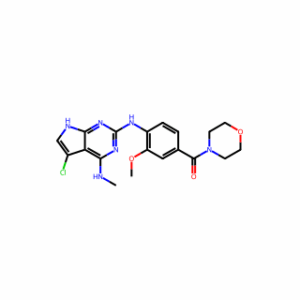 (4-((5-Chloro-4-(methylamino)-7H-pyrrolo[2,3-d]pyrimidin-2-yl)amino)-3-methoxyphenyl)(morpholino)methanone