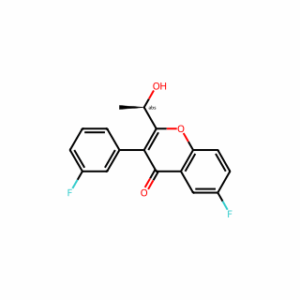 (R)-6-fluoro-3-(3-fluorophenyl)-2-(1-hydroxyethyl)-4h-chromen-4-one