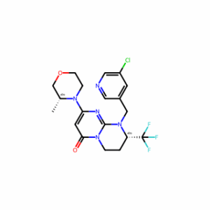 (8S)-9-[(5-Chloro-3-pyridinyl)methyl]-6,7,8,9-tetrahydro-2-[(3R)-3-methyl-4-morpholinyl]-8-(trifluoromethyl)-4H-pyrimido[1,2-a]pyrimidin-4-one