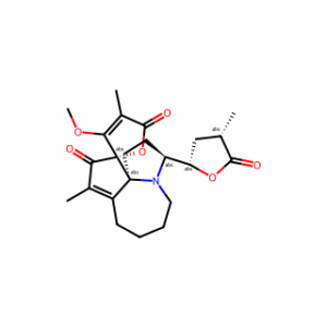 (2′S,3S,11aS)-2,3,5,6,7,8-Hexahydro-3′-methoxy-4′,9-dimethyl-3-[(2S,4S)-tetrahydro-4-methyl-5-oxo-2-furanyl]spiro[1H-cyclopenta[b]pyrrolo[1,2-a]azepine-11(10H),2′(5′H)-furan]-5′,10-dione