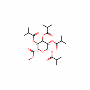 (2S,3R,4S,5S,6S)-6-(Methoxycarbonyl)tetrahydro-2H-pyran-2,3,4,5-tetrayl tetrakis(2-methylpropanoate)