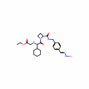 Ethyl ((R)-1-cyclohexyl-2-((S)-2-((4-(N-hydroxycarbamimidoyl)benzyl)carbamoyl)azetidin-1-yl)-2-oxoethyl)glycinate