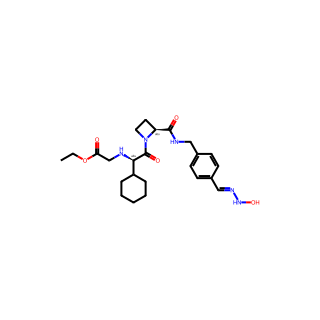 Ethyl ((R)-1-cyclohexyl-2-((S)-2-((4-(N-hydroxycarbamimidoyl)benzyl)carbamoyl)azetidin-1-yl)-2-oxoethyl)glycinate