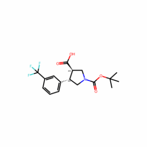 trans-1-(tert-butoxycarbonyl)-4-(3-(trifluoromethyl)phenyl)pyrrolidine-3-carboxylic acid