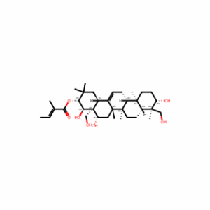 (3beta,4alpha,16beta,21beta,22alpha)-Olean-12-ene-3,16,21,22,23,28-hexol 21-[(2E)-2-methyl-2-butenoate]
