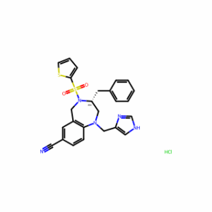 (R)-1-((1H-Imidazol-4-yl)methyl)-3-benzyl-4-(thiophen-2-ylsulfonyl)-2，3，4，5-tetrahydro-1H-benzo[e][1，4]diazepine-7-carbonitrile hydrochloride
