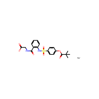 (2-((4-(Pivaloyloxy)phenyl)sulfonamido)benzoyl)glycine, sodium salt