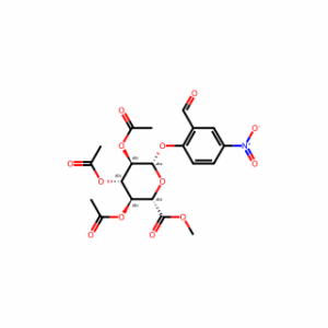 (2S,3R,4S,5S,6S)-2-(2-Formyl-4-nitrophenoxy)-6-(methoxycarbonyl)tetrahydro-2H-pyran-3,4,5-triyl triacetate