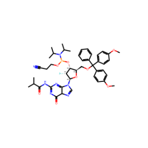 Guanosine, 5′-O-[bis(4-methoxyphenyl)phenylmethyl]-2′-deoxy-2′-fluoro-N-(2-methyl-1-oxopropyl)-, 3′-[2-cyanoethyl N,N-bis(1-methylethyl)phosphoramidite]