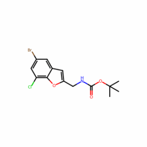 Tert-Butyl ((5-Bromo-7-Chlorobenzofuran-2-Yl)Methyl)Carbamate