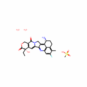 (1S,9S)-1-Amino-9-ethyl-5-fluoro-9-hydroxy-4-methyl-1,2,3,9,12,15-hexahydro-10H,13H-benzo[de]pyrano[3′,4′:6,7]indolizino[1,2-b]quinoline-10,13-dione methanesulfonate dihydrate