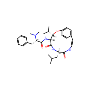 (S)-2-(Dimethylamino)-N-((3S,4S,7S,Z)-7-isobutyl-3-isopropyl-5,8-dioxo-2-oxa-6,9-diaza-1(1,4)-benzenacycloundecaphan-10-en-4-yl)-3-phenylpropanamide