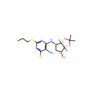 (3aR,4S,6R,6aS)-6-{[5-amino-6-chloro-2-(propylsulfanyl)pyrimidin-4-yl]amino}-2,2-dimethyl-hexahydrocyclopenta[d][1,3]dioxol-4-ol