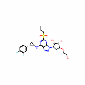 (1S,2S,3R,5S)-3-(7-(((1R,2S)-2-(3,4-Difluorophenyl)Cyclopropyl)Amino)-5-(Propylsulfonyl)-3H-[1,2,3]Triazolo[4,5-D]Pyrimidin-3-Yl)-5-(2-Hydroxyethoxy)Cyclopentane-1,2-Diol
