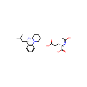 (S)-3-Methyl-1-(2-piperidinophenyl)butylamine N-Acetyl-L-glutamate