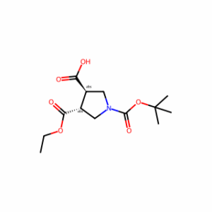 trans-1-(tert-Butoxycarbonyl)-4-(ethoxycarbonyl)pyrrolidine-3-carboxylic acid