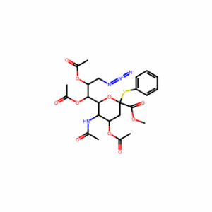 Methyl (Phenyl 5-Acetamido-4,7,8-tri-O-acetyl-9-azido-3,5,9-trideoxy-2-thio-D-glycero-beta-D-galacto-2-nonulopyranosid)onate