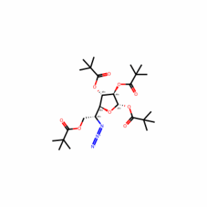 (2S,3R,4S,5S)-5-((R)-1-azido-2-(pivaloyloxy)ethyl)tetrahydrofuran-2,3,4-triyl tris(2,2-dimethylpropanoate)