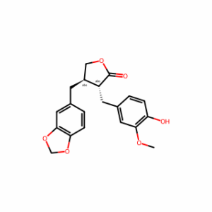 (3R,4R)-4-(Benzo[d][1,3]dioxol-5-ylmethyl)-3-(4-hydroxy-3-methoxybenzyl)dihydrofuran-2(3H)-one