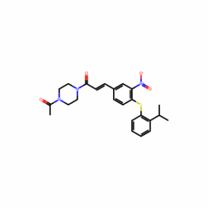 (E)-1-(4-Acetylpiperazin-1-Yl)-3-(4-((2-Isopropylphenyl)Thio)-3-Nitrophenyl)Prop-2-En-1-One