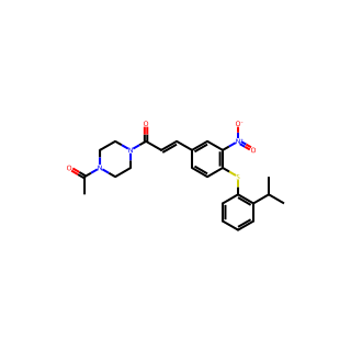 (E)-1-(4-Acetylpiperazin-1-Yl)-3-(4-((2-Isopropylphenyl)Thio)-3-Nitrophenyl)Prop-2-En-1-One