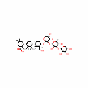 (3β,4α)-23-Hydroxy-3-[(O-β-D-xylopyranosyl-(1→3)-O-6-deoxy-α-L-mannopyranosyl-(1→2)-α-L-arabinopyranosyl)oxy]olean-12-en-28-oic acid