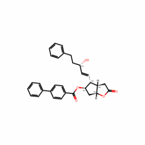 (3aR,4R,5R,6aS)-4-((S,E)-3-Hydroxy-5-phenylpent-1-en-1-yl)-2-oxohexahydro-2H-cyclopenta[b]furan-5-yl [1,1′-biphenyl]-4-carboxylate