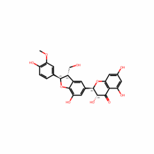 (2R,3R)-3,5,7-Trihydroxy-2-((2R,3S)-7-hydroxy-2-(4-hydroxy-3-methoxyphenyl)-3-(hydroxymethyl)-2,3-dihydrobenzofuran-5-yl)chroman-4-one
